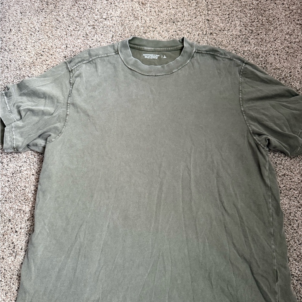 AMBERCOMBIE & FITCH Men's Green T-Shirt